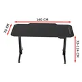 ULTRADESK Herný stôl LEVEL RED, 140x66cm, 72-124cm, elektricky nastaviteľná výška, s XXL podložkou pod myš, držiak slúchadiel aj n