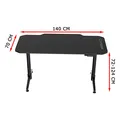 ULTRADESK Herný stôl LEVEL WHITE, 140x66cm, 72-124cm, elektricky nastaviteľná výška, s XXL podložkou pod myš, držiak slúchadiel aj