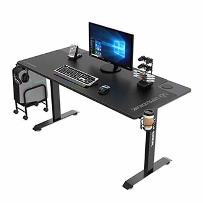 Hlavný obrázok produktu ULTRADESK Herní stůl MOMENTUM - Black, 152,5x70 cm, 75,5 cm, s XL podložkou pod myš, držá