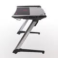 ULTRADESK Herný stôl RACER, 120X64 cm, 77 cm, RGB podsvietenie, so 4 XXL podložkami pod myš, s 2 hákmi pre slúchadlá