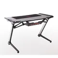ULTRADESK Herný stôl RACER, 120X64 cm, 77 cm, RGB podsvietenie, so 4 XXL podložkami pod myš, s 2 hákmi pre slúchadlá