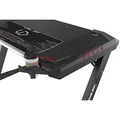 ULTRADESK Herný stôl ROCKET BLACK, 128x68 cm, 78 cm, s XL podložkou pod myš, držiak slúchadiel aj nápojov
