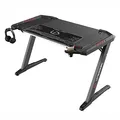 Ďalší obrázok produktu ULTRADESK Herný stôl ROCKET BLACK, 128x68 cm, 78 cm, s XL podložkou pod myš, držiak slúchadiel aj nápojov