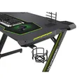 ULTRADESK Herný stôl SPACE V2, 113x61.5cm, 77.5cm, podsvietený, s XL podložkou, držiak slúchadiel, nápojov