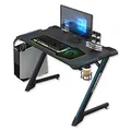 Ďalší obrázok produktu ULTRADESK Herný stôl SPACE V2, 113x61.5cm, 77.5cm, podsvietený, s XL podložkou, držiak slúchadiel, nápojov
