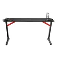 ULTRADESK Herný stôl SPACE XXL BLACK, 154x61 cm, 78 cm, RGB podsvietenie s dotykovým panelom, s celoplošnou podložkou pod myš