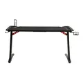 ULTRADESK Herný stôl SPACE XXL BLACK, 154x61 cm, 78 cm, RGB podsvietenie s dotykovým panelom, s celoplošnou podložkou pod myš