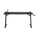 ULTRADESK Herný stôl SPACE XXL BLUE, 154x61 cm, 78 cm, RGB podsvietenie s dotykovým panelom, s celoplošnou podložkou pod myš
