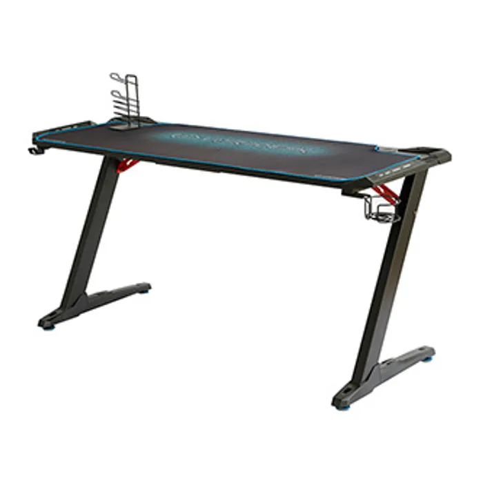 Hlavný obrázok produktu ULTRADESK Herní stůl SPACE XXL BLUE, 154x61 cm, 78 cm, RGB podsvícení s dotykovým panelem