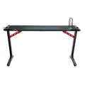 ULTRADESK Herný stôl SPACE XXL BLUE, 154x61 cm, 78 cm, RGB podsvietenie s dotykovým panelom, s celoplošnou podložkou pod myš