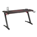 ULTRADESK Herný stôl SPACE XXL RED, 154x61 cm, 78 cm, RGB podsvietenie s dotykovým panelom, s celoplošnou podložkou pod myš