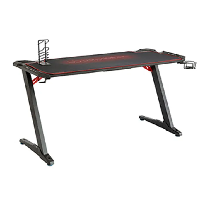 Hlavný obrázok produktu ULTRADESK Herní stůl SPACE XXL RED, 154x61 cm, 78 cm, RGB podsvícení s dotykovým panelem,