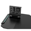 ULTRADESK Herný stôl SPACE XXL V2 BLACK, 144x70 cm, 75 cm, LED RGB podsvietenie s dotykovým