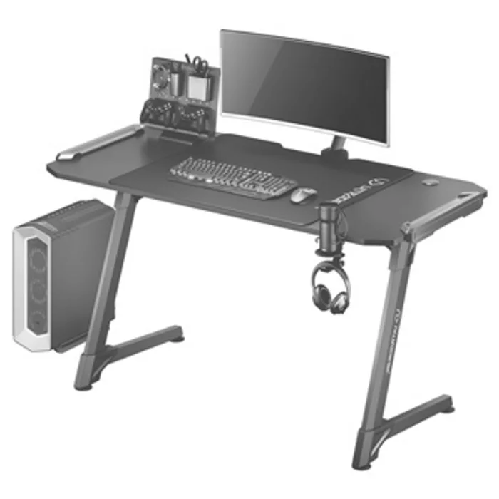 Hlavný obrázok produktu ULTRADESK Herní stůl SPACE XXL V2 BLACK, 144x70 cm, 75 cm, LED RGB podsvícení s dotykovým