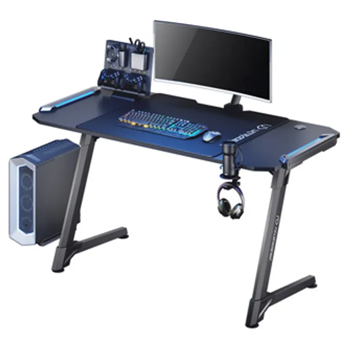 Hlavný obrázok produktu ULTRADESK Herní stůl SPACE XXL V2 BLACK, 144x70 cm, 75 cm, LED RGB podsvícení s dotykovým