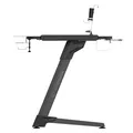 ULTRADESK Herný stôl SPACE XXL V2 BLACK, 144x70 cm, 75 cm, LED RGB podsvietenie s dotykovým