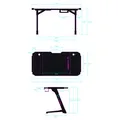 ULTRADESK Herný stôl SPACE XXL V2 BLACK, 144x70 cm, 75 cm, LED RGB podsvietenie s dotykovým