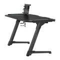 ULTRADESK Herný stôl SPACE XXL V2 BLACK, 144x70 cm, 75 cm, LED RGB podsvietenie s dotykovým