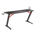 ULTRADESK Herný stôl SPACE XXL WHITE, 154x61 cm, 78 cm, RGB podsvietenie s dotykovým panelom