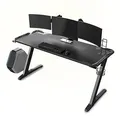 ULTRADESK Herný stôl SPACE XXL WHITE, 154x61 cm, 78 cm, RGB podsvietenie s dotykovým panelom