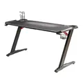 ULTRADESK Herný stôl SPACE XXL WHITE, 154x61 cm, 78 cm, RGB podsvietenie s dotykovým panelom