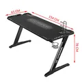 ULTRADESK Herný stôl SPACE XXL WHITE, 154x61 cm, 78 cm, RGB podsvietenie s dotykovým panelom