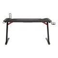 ULTRADESK Herný stôl SPACE XXL WHITE, 154x61 cm, 78 cm, RGB podsvietenie s dotykovým panelom