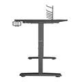 ULTRADESK Herný stôl Ultradesk CRUISER BLACK, 160x70 cm, 66-82 cm, držiak slúchadiel, 3 otvory pre káble, výškovo nastaviteľný, s 