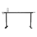 ULTRADESK Herný stôl Ultradesk CRUISER BLACK, 160x70 cm, 66-82 cm, držiak slúchadiel, 3 otvory pre káble, výškovo nastaviteľný, s 
