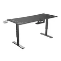 ULTRADESK Herný stôl Ultradesk CRUISER BLACK, 160x70 cm, 66-82 cm, držiak slúchadiel, 3 otvory pre káble, výškovo nastaviteľný, s 