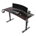 Ďalší obrázok produktu ULTRADESK Herný stôl Ultradesk CRUISER RED, 160x70 cm, 66-82 cm, držiak slúchadiel, 3 otvory pre káble, výškovo nastaviteľný, s XX