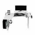 Ďalší obrázok produktu ULTRADESK Herný stôl WINGER - biely, 111x155x60 cm, 75-122 cm, elektricky nastaviteľná vyššie