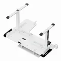 Ďalší obrázok produktu ULTRADESK Herný stôl WINGER - biely, 111x155x60 cm, 75-122 cm, elektricky nastaviteľná vyššie