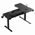 Ďalší obrázok produktu ULTRADESK Herný stôl WINGER - čierny, 111x155x60 cm, 75-122 cm, elektricky nastaviteľná vý