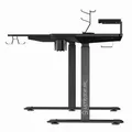 Ďalší obrázok produktu ULTRADESK Herný stôl WINGER - čierny, 111x155x60 cm, 75-122 cm, elektricky nastaviteľná vý