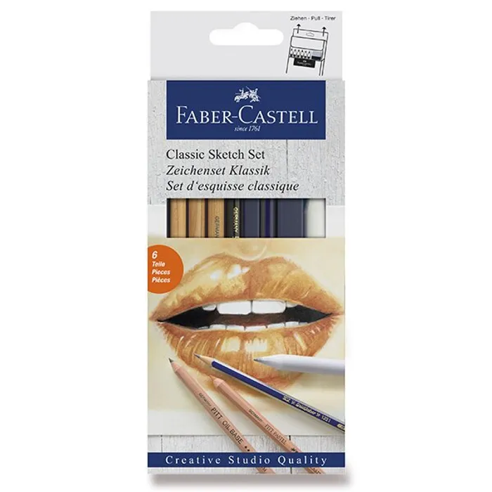 Hlavný obrázok produktu Pitt pastel Classic Sketch, sada 6ks  Faber Castell (114004)