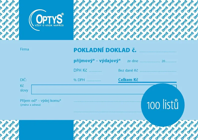 Hlavný obrázok produktu Univerzální pokladní doklad A6, 100 listů 1094