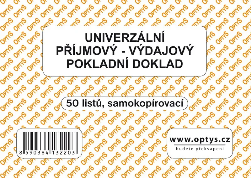 Hlavný obrázok produktu Univerzální pokladní doklad A6, samopropisovací, 50 listů 1322