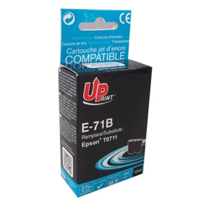 Hlavný obrázok produktu UPrint kompatibilní ink s C13T07114011, black, 12ml, E-71B, pro Epson D78, DX4000, DX4050