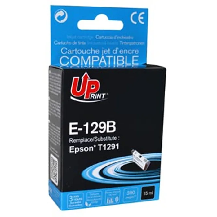 Hlavný obrázok produktu UPrint kompatibilní ink s C13T12914010, T1291, black, 14ml, E-129B, pro Epson Stylus SX42