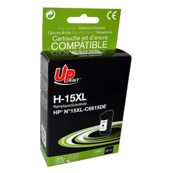Hlavný obrázok produktu UPrint kompatibilní ink s C6615DE, HP 15, black, 720str., 40ml, H-15B, pro HP DeskJet 810