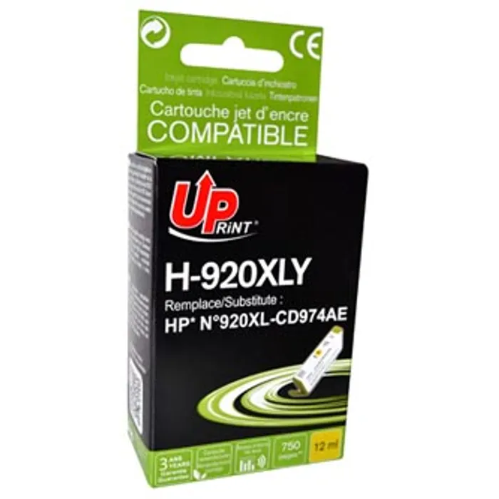 Hlavný obrázok produktu UPrint kompatibilní ink s CD974AE, HP 920XL, yellow, 12ml, H-920-XL, pro HP Officejet