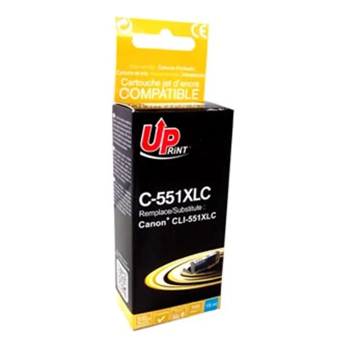 Hlavný obrázok produktu UPrint kompatibilní ink s CLI551C XL, cyan, 695str., 11ml, C-551XLC, high capacity, pro C