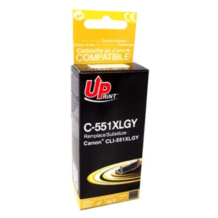 Hlavný obrázok produktu UPrint kompatibilní ink s CLI551GY XL, grey, 275str., 11ml, C-551XLGY, high capacity, pro
