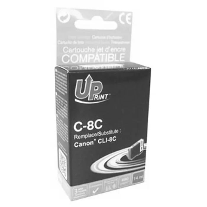 Hlavný obrázok produktu UPrint kompatibilní ink s CLI8C, cyan, 14ml, C-8C, s čipem, pro Canon iP4200, iP5200, iP5