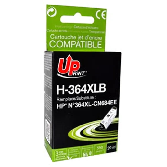 Hlavný obrázok produktu UPrint kompatibilní ink s CN684EE, HP 364XL, black, 20ml, H-364XLB, s čipem, pro HP Photo