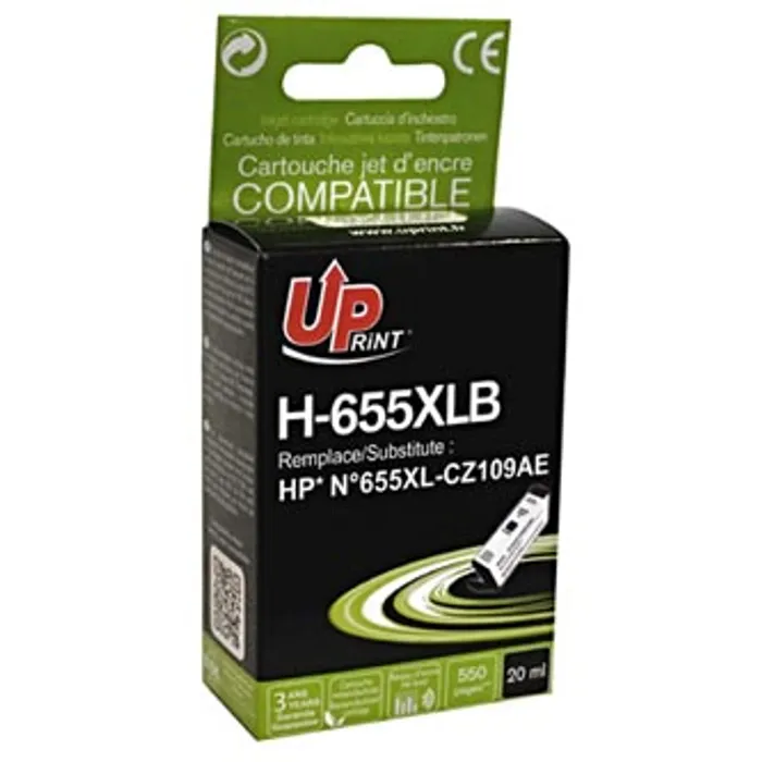 Hlavný obrázok produktu UPrint kompatibilní ink s CZ109AE, HP 655, black, 550str., 20ml, H-655XLB, pro HP Deskjet