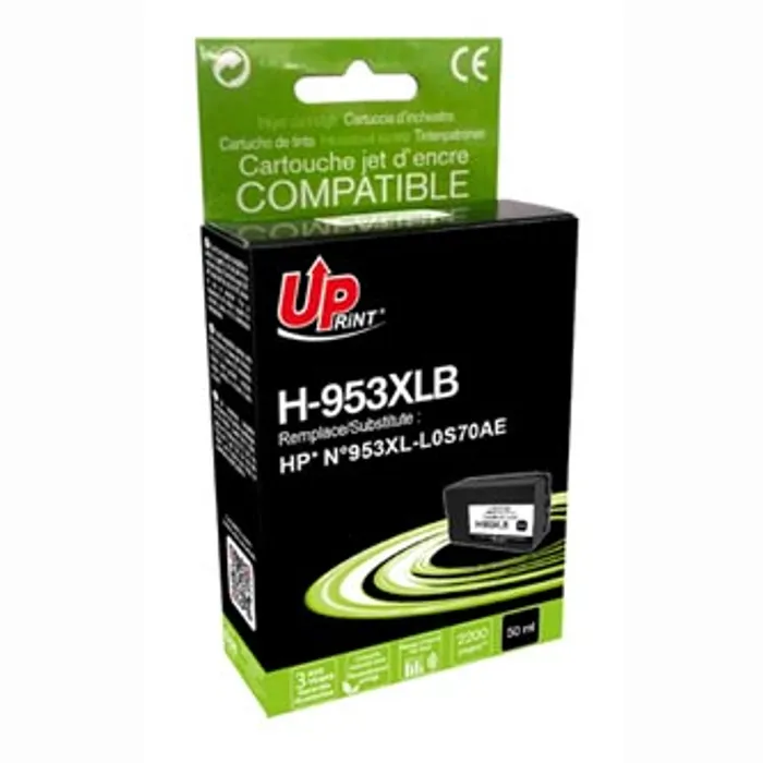 Hlavný obrázok produktu UPrint kompatibilní ink s L0S70AE, HP 953XL, black, 2200str., 50ml, H-953XLB, high capaci