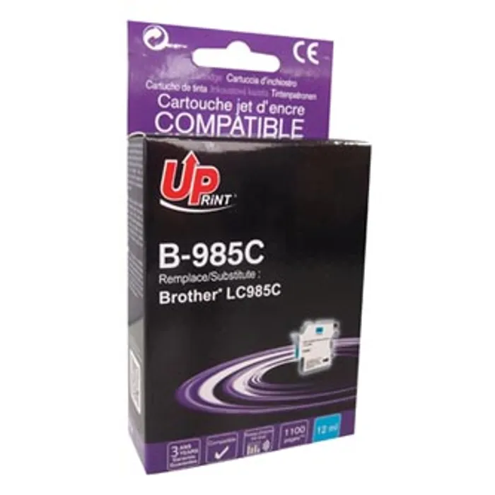 Hlavný obrázok produktu UPrint kompatibilní ink s LC-985C, cyan, 12ml, B-985C, pro Brother DCP-J315W