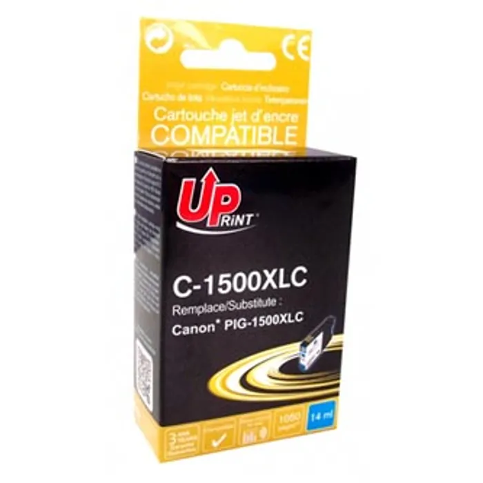 Hlavný obrázok produktu UPrint kompatibilní ink s PGI 1500XL, cyan, 1050str., 14ml, C-1500XLC, high capacity, pro